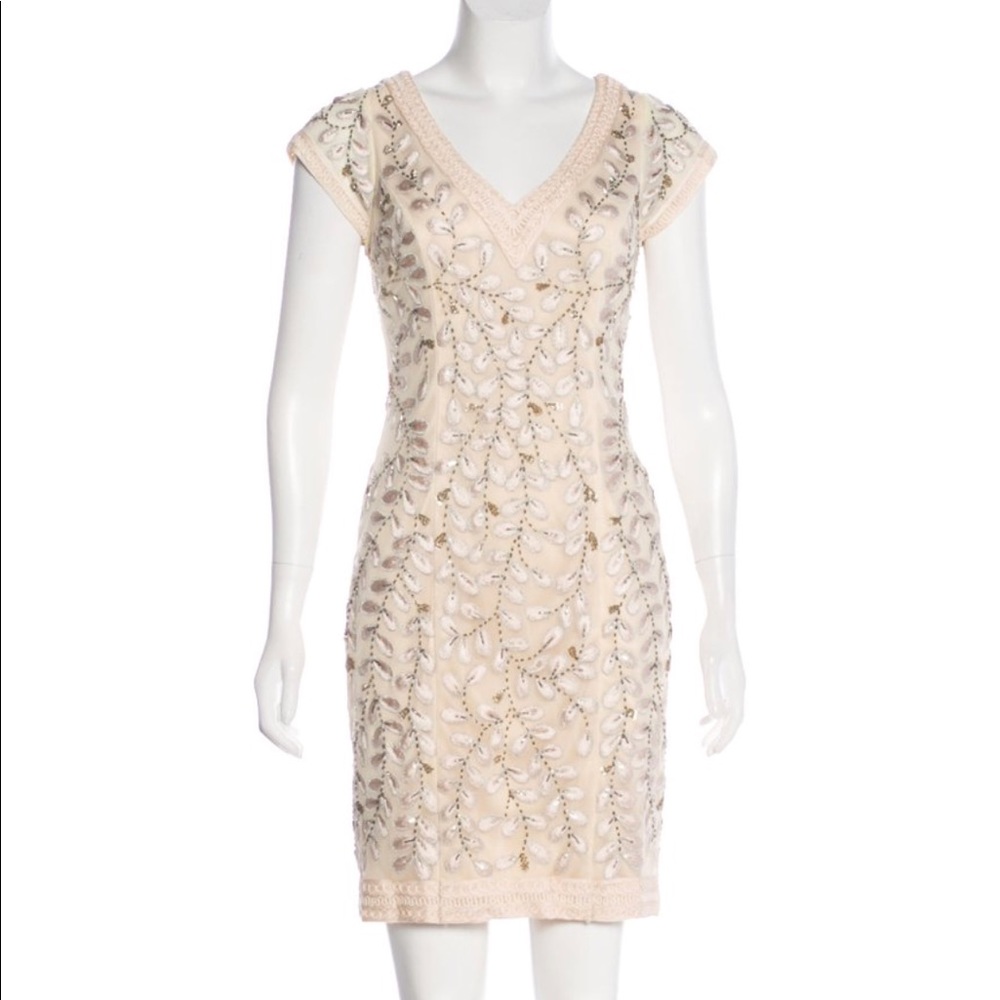 Sue Wong embroidered knee-length dress